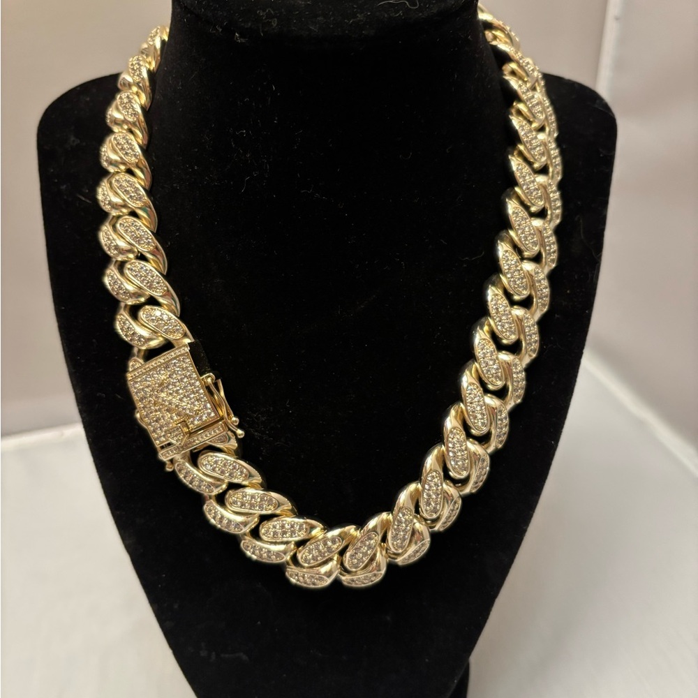 Gld brand rhinestone / hip hop necklace